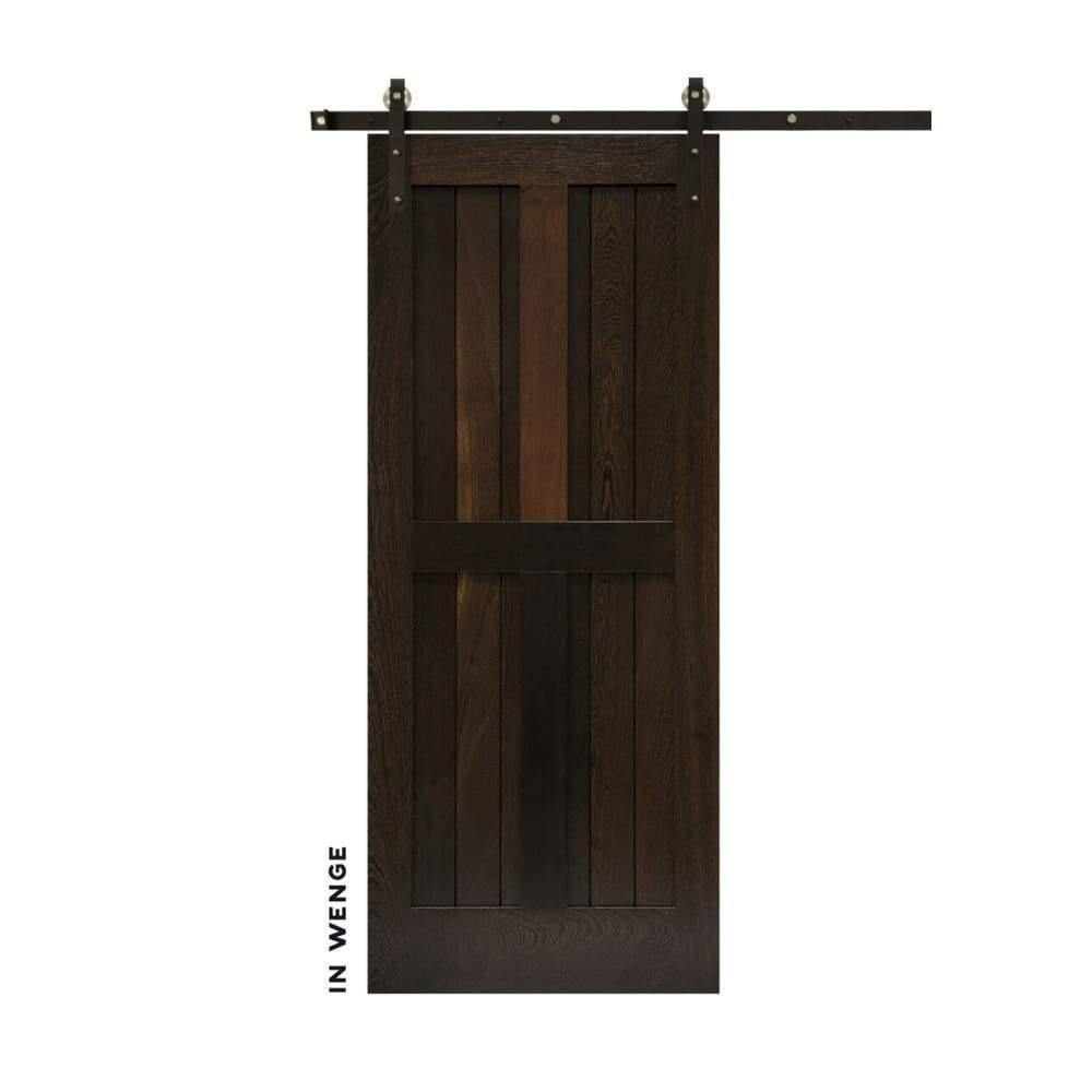 Mid-Century Modern 4 Panel Swinging Barn Door - Sliding Barn Door Hardware by RealCraft