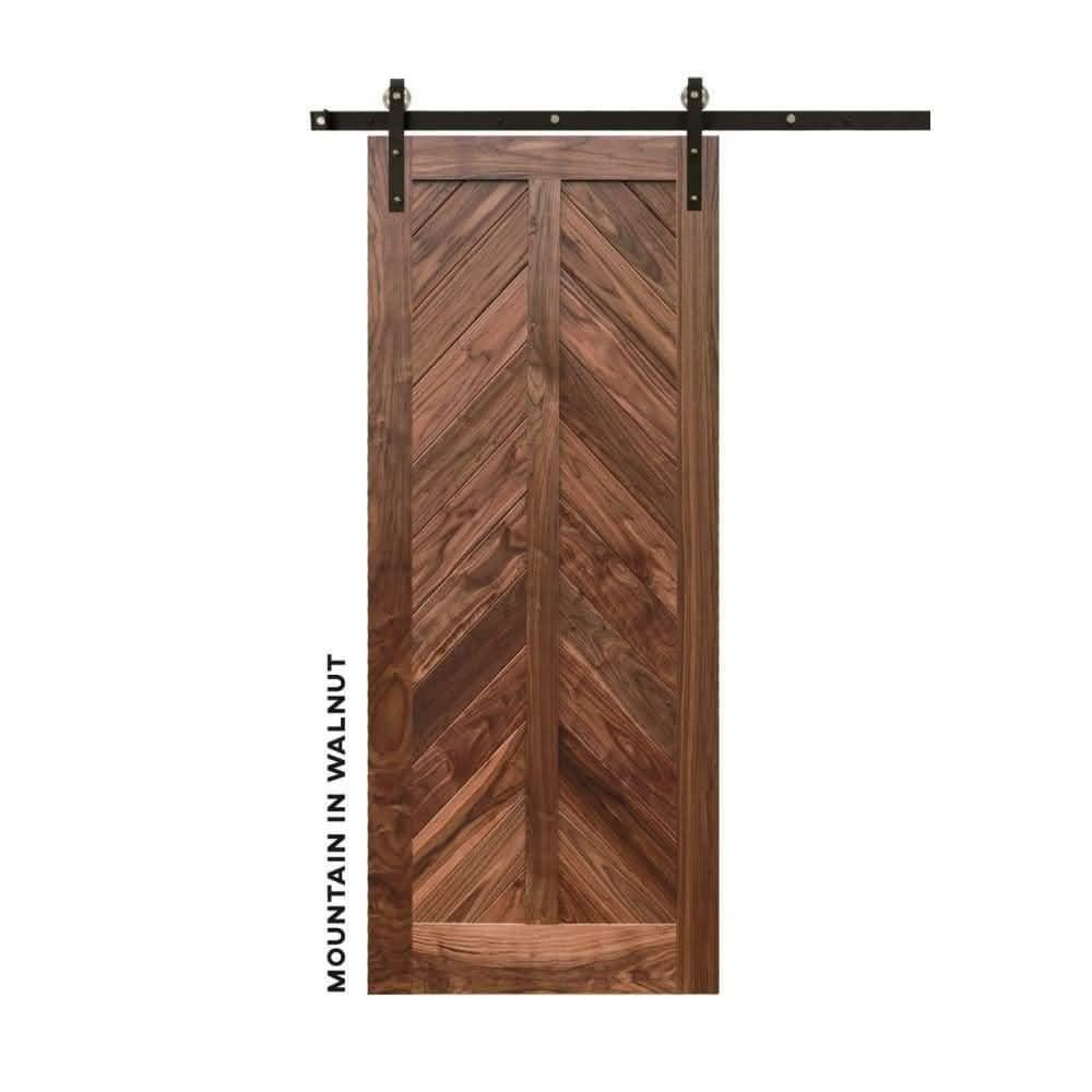 Mountain Chevron Sliding Barn Door - Sliding Barn Door Hardware by RealCraft