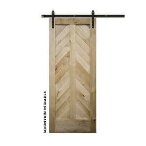 Mountain Chevron Sliding Barn Door - Sliding Barn Door Hardware by RealCraft