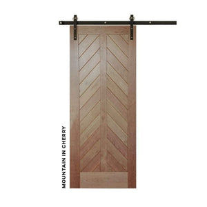 Mountain Chevron Sliding Barn Door - Sliding Barn Door Hardware by RealCraft