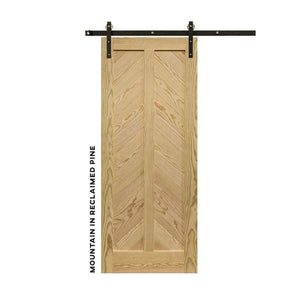 Mountain Chevron Sliding Barn Door - Sliding Barn Door Hardware by RealCraft