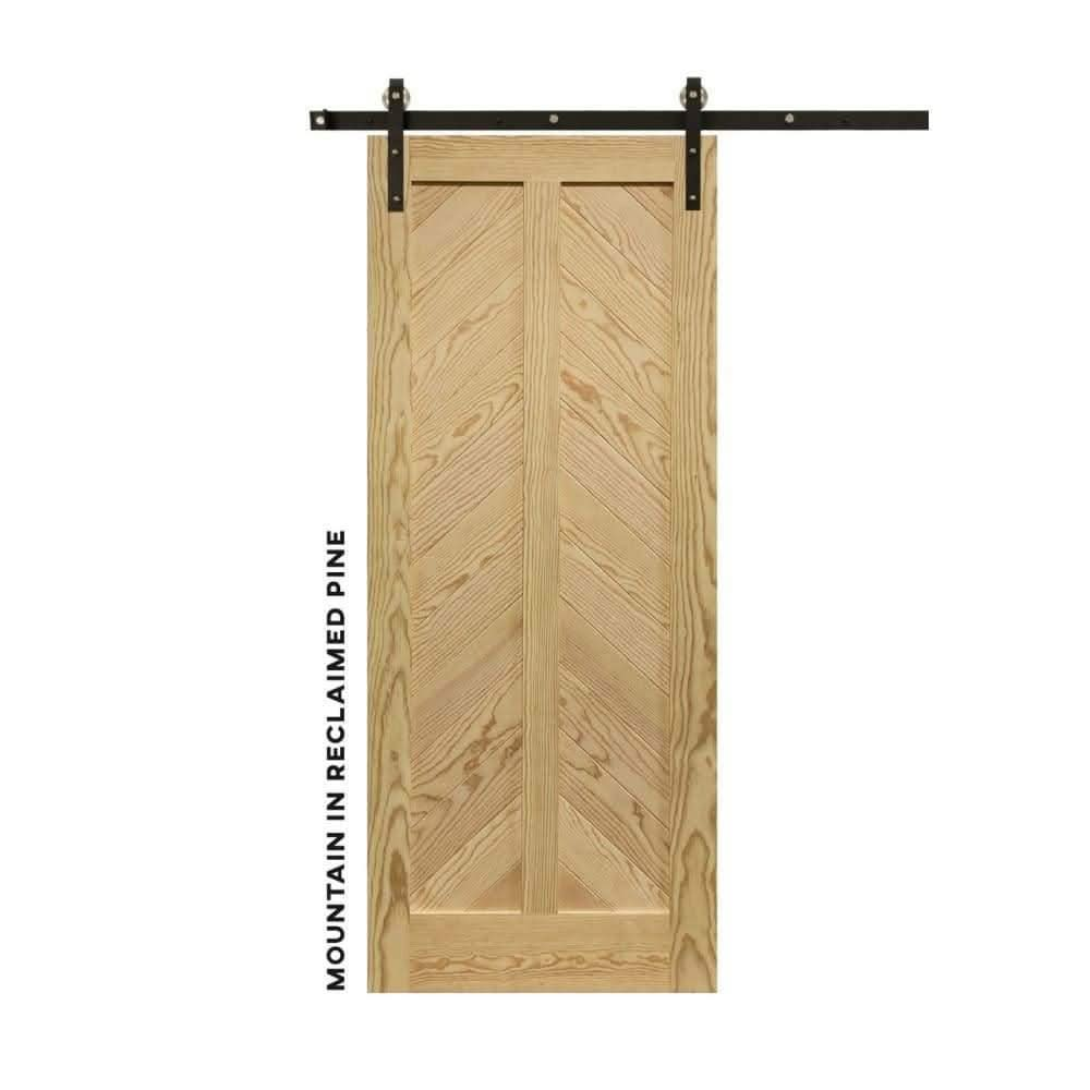 Mountain Chevron Sliding Barn Door - Sliding Barn Door Hardware by RealCraft