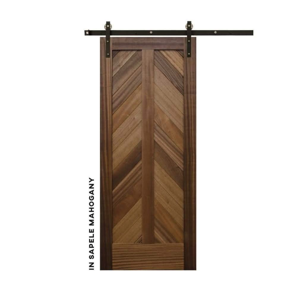 Mountain Chevron Swinging Barn Door - Sliding Barn Door Hardware by RealCraft