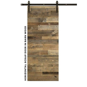 Reclaimed Scrap Sliding Barn Wood Door - Sliding Barn Door Hardware by RealCraft