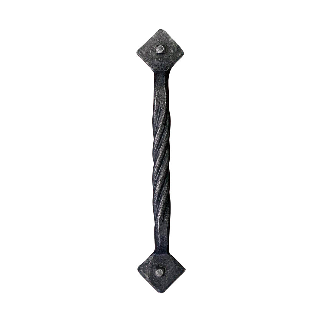 Ball And Leather Weave Door Pull: Hand Forged By Master Blacksmiths