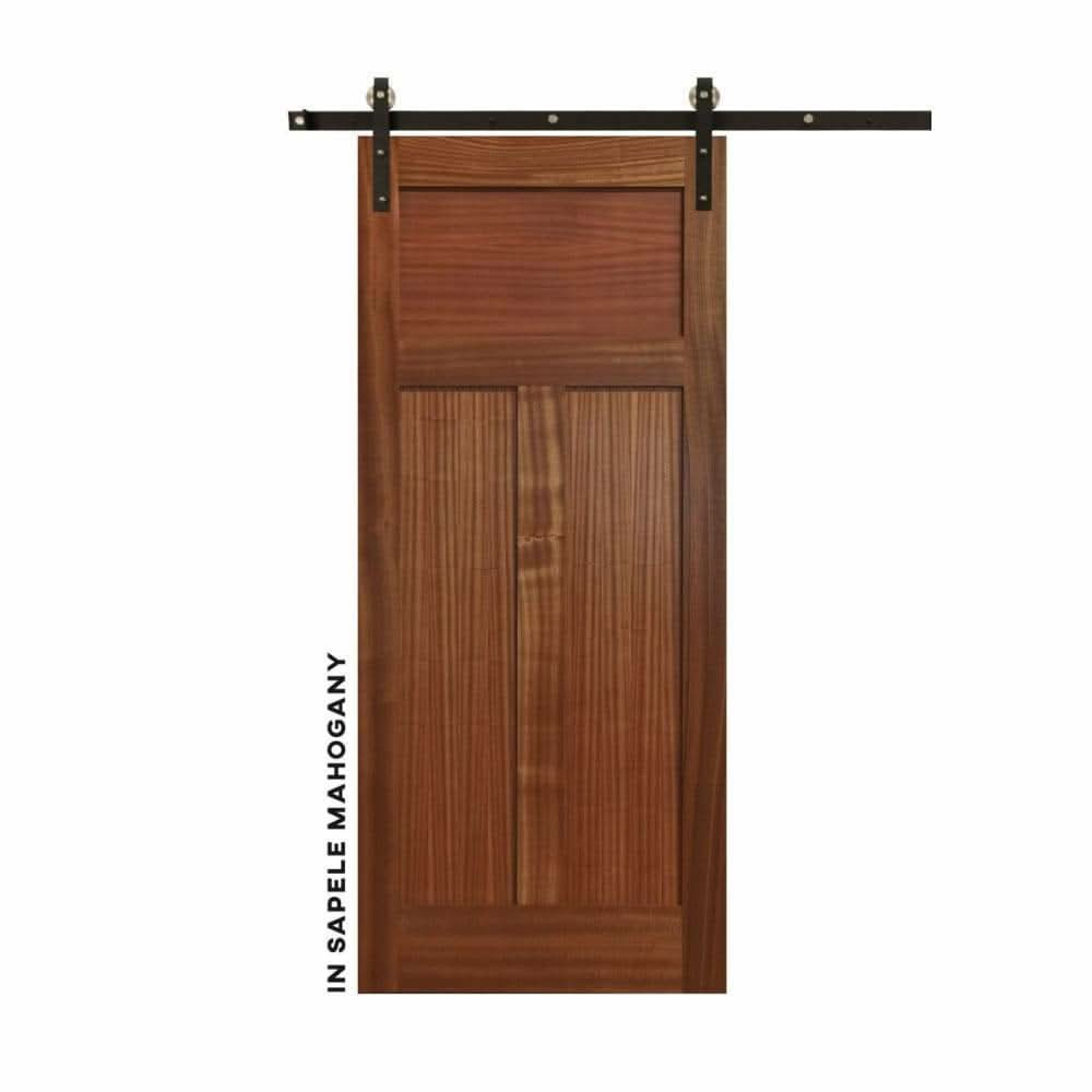 Shaker Style High-T Panel Sliding Door - Sliding Barn Door Hardware by RealCraft