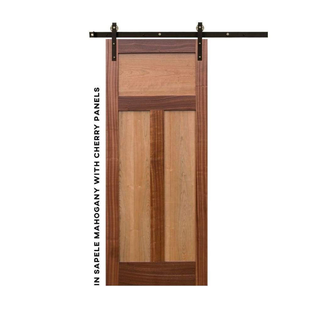 Shaker Style High-T Panel Sliding Door - Sliding Barn Door Hardware by RealCraft