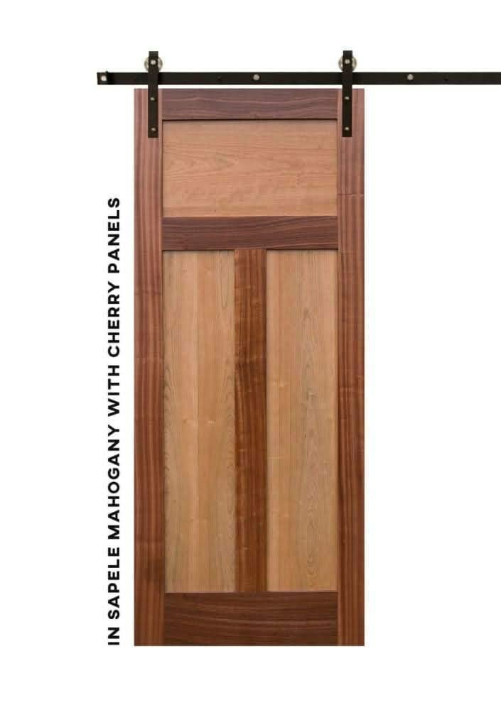 Shaker Style High-T Panel Swinging Door - Sliding Barn Door Hardware by RealCraft