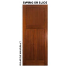 Shaker Style Low T Panel Swinging Door - Sliding Barn Door Hardware by RealCraft