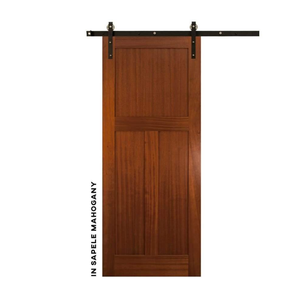 Shaker Style Low T Panel Swinging Door - Sliding Barn Door Hardware by RealCraft