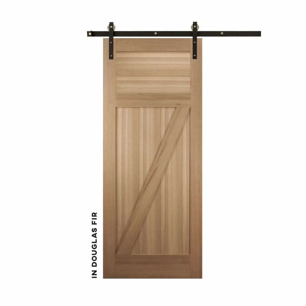 Shaker Style Low Z Panel Sliding Door - Sliding Barn Door Hardware by RealCraft