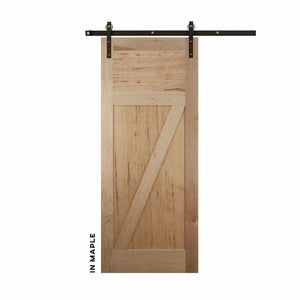 Shaker Style Low Z Panel Sliding Door - Sliding Barn Door Hardware by RealCraft