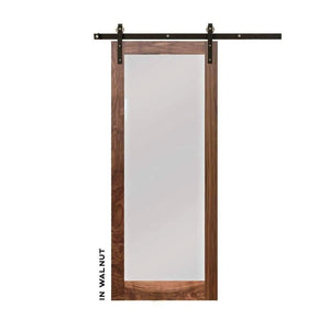 Single Panel Sliding Glass Barn Door - Sliding Barn Door Hardware by RealCraft