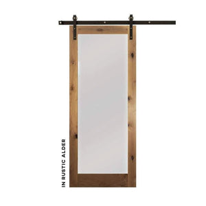 Single Panel Sliding Glass Barn Door - Sliding Barn Door Hardware by RealCraft