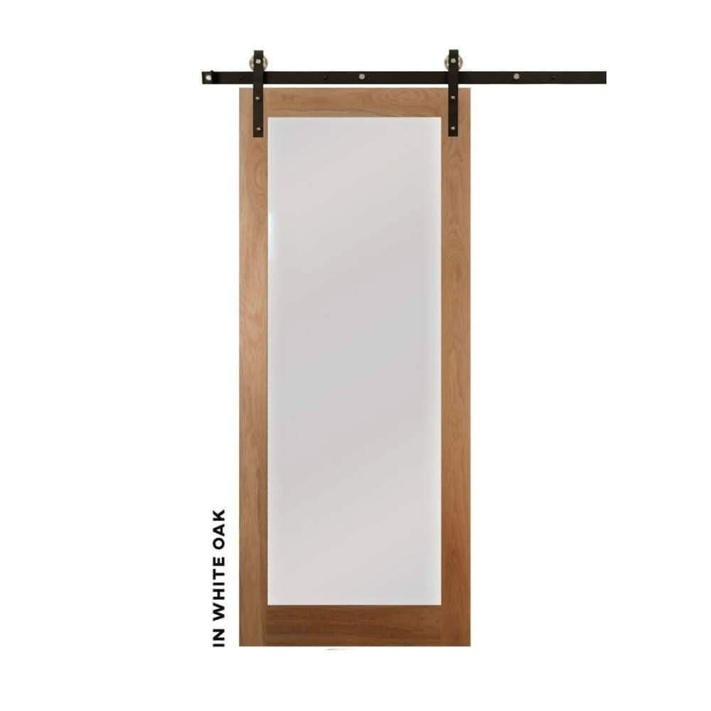 Single Panel Sliding Glass Barn Door - Sliding Barn Door Hardware by RealCraft