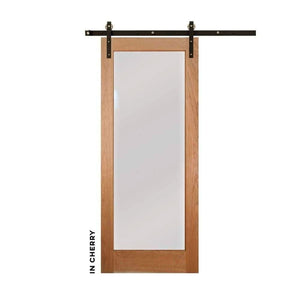 Single Panel Sliding Glass Barn Door - Sliding Barn Door Hardware by RealCraft