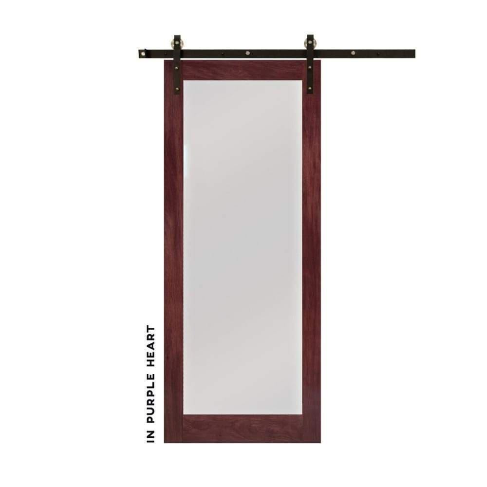 Single Panel Sliding Glass Barn Door - Sliding Barn Door Hardware by RealCraft
