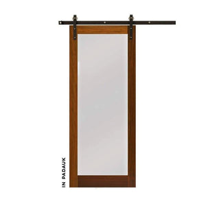 Single Panel Sliding Glass Barn Door - Sliding Barn Door Hardware by RealCraft