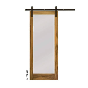 Single Panel Sliding Glass Barn Door - Sliding Barn Door Hardware by RealCraft