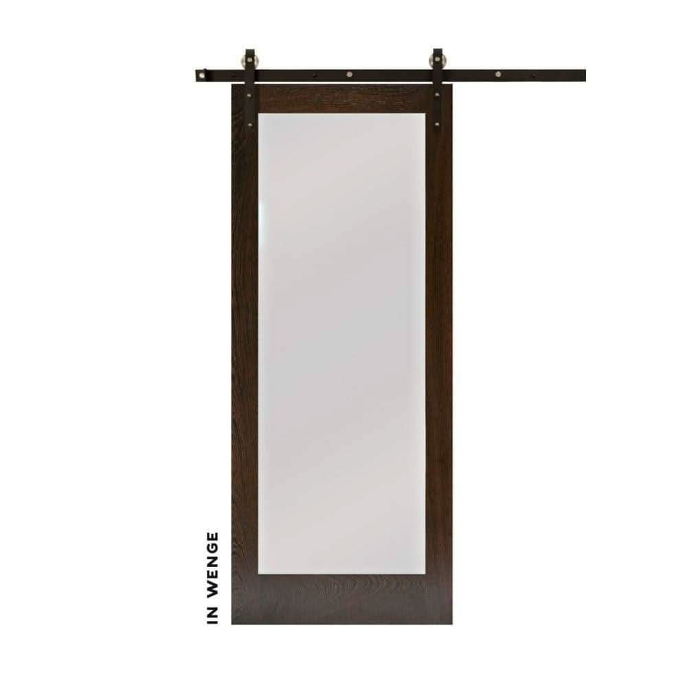 Single Panel Sliding Glass Barn Door - Sliding Barn Door Hardware by RealCraft