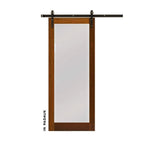 Single Panel Sliding Glass Barn Door - Sliding Barn Door Hardware by RealCraft