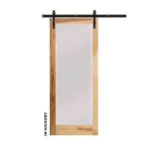 Single Panel Sliding Glass Barn Door - Sliding Barn Door Hardware by RealCraft