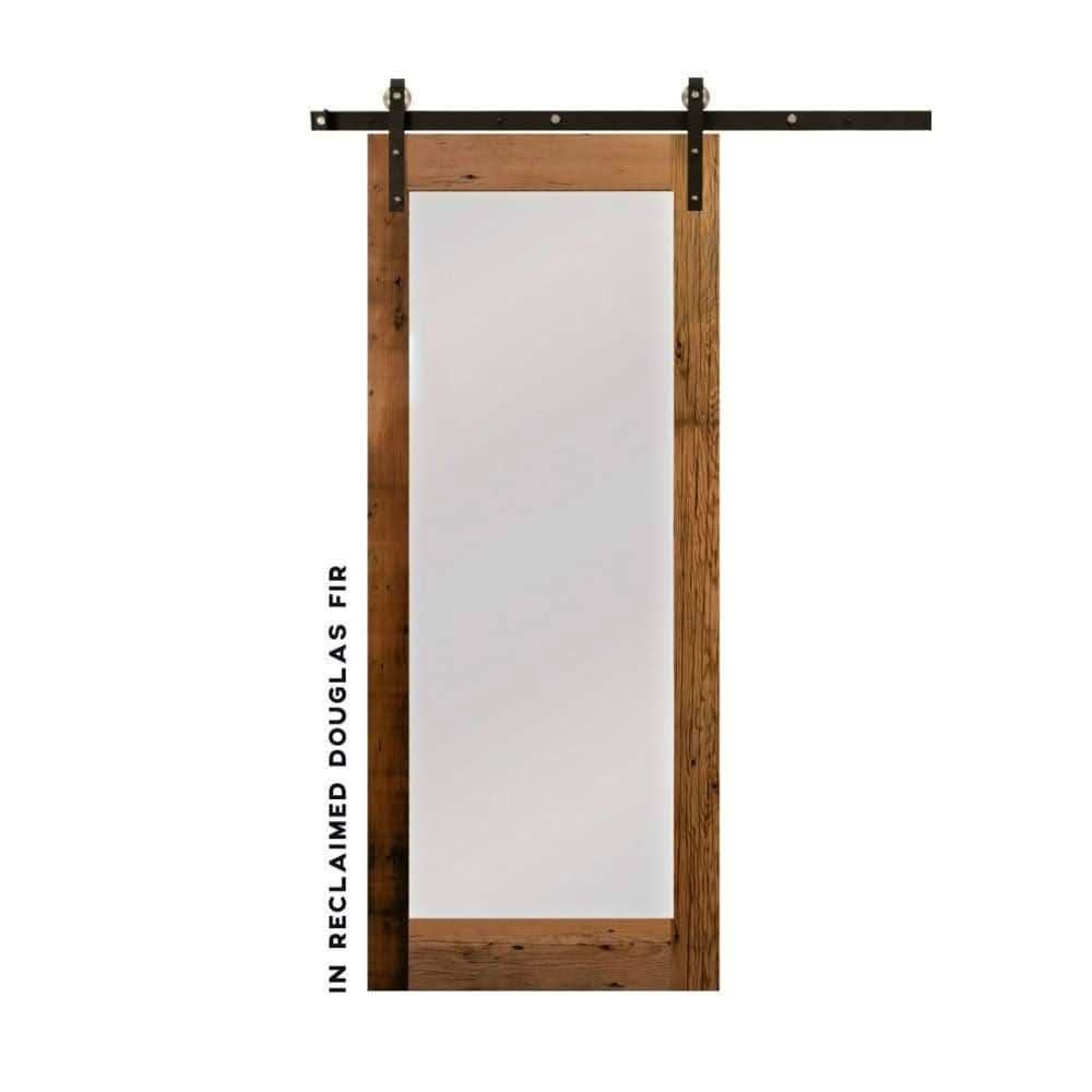 Single Panel Sliding Glass Barn Door - Sliding Barn Door Hardware by RealCraft