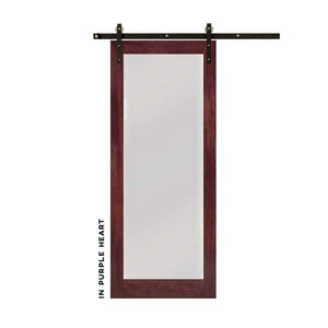 Single Panel Swinging Glass Barn Door - Sliding Barn Door Hardware by RealCraft