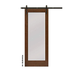 Single Panel Swinging Glass Barn Door - Sliding Barn Door Hardware by RealCraft