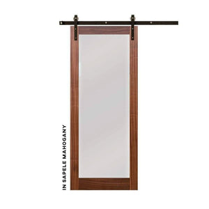 Single Panel Swinging Glass Barn Door - Sliding Barn Door Hardware by RealCraft