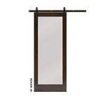 Single Panel Swinging Glass Barn Door - Sliding Barn Door Hardware by RealCraft