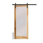 Single Panel Swinging Glass Barn Door - Sliding Barn Door Hardware by RealCraft