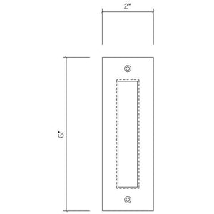 Skyrise Stainless Steel Flush Sliding & Pocket Door Handle - Sliding Barn Door Hardware by RealCraft