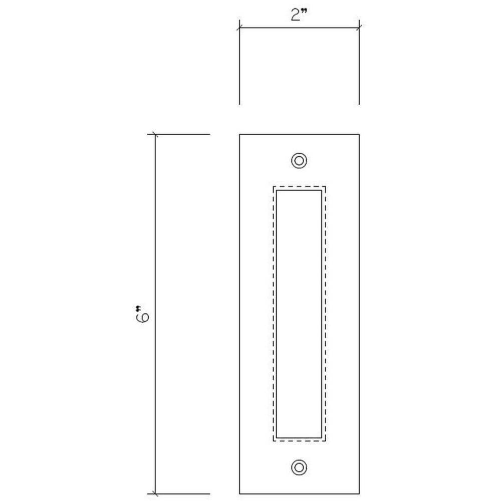 Skyrise Stainless Steel Flush Sliding &amp; Pocket Door Handle - Sliding Barn Door Hardware by RealCraft