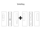 CL400 Bi-Parting Barn Door Handles & Pocket Door Lock Set