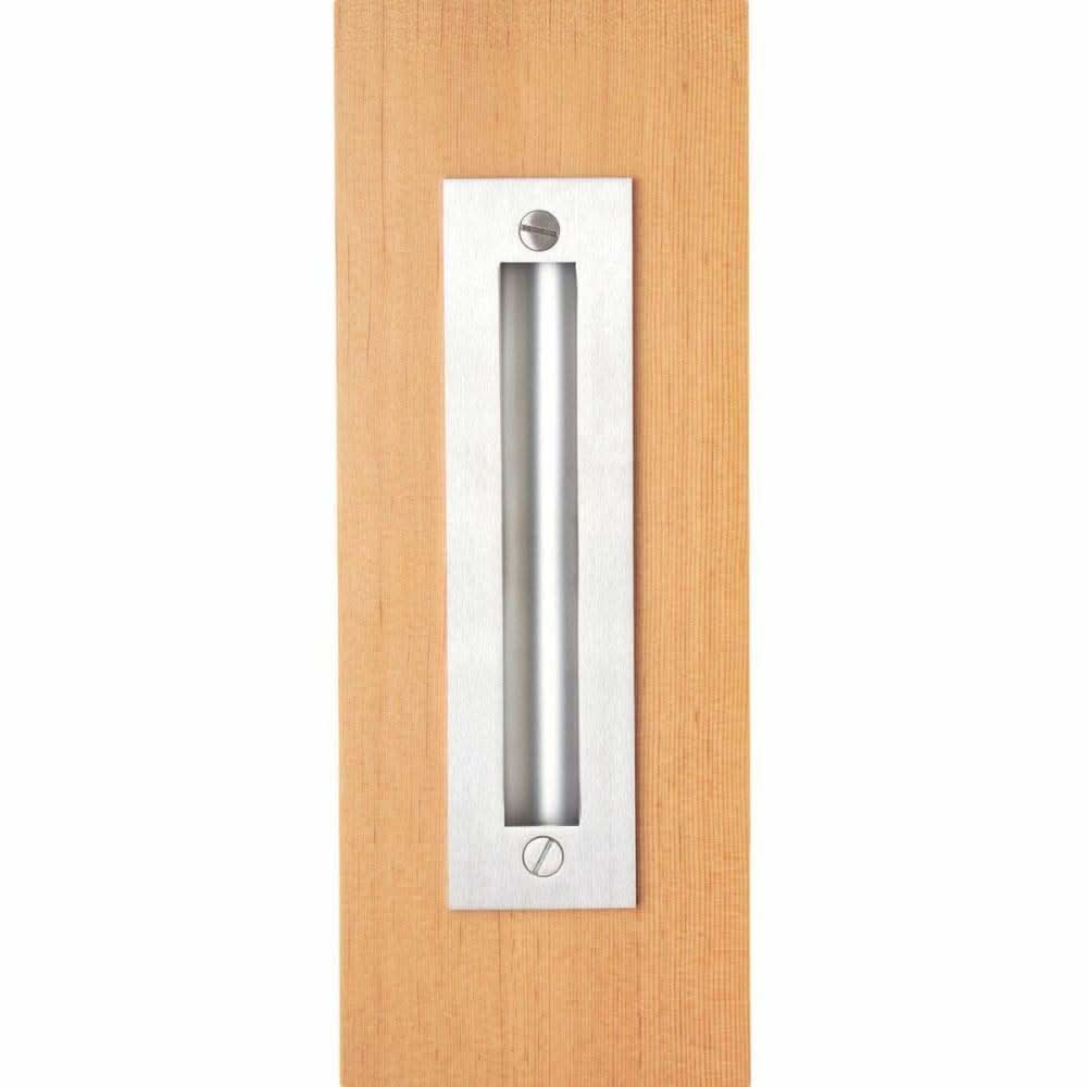 Stainless Swiss Rod Barn Door Handle & Flush Pull Set - Sliding Barn Door Hardware by RealCraft