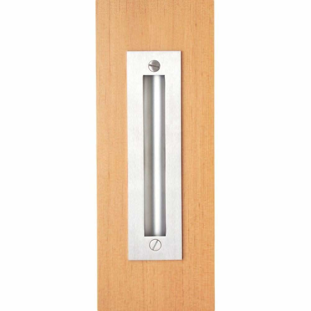 Stainless Swiss Rod Barn Door Handle & Flush Pull Set - Sliding Barn Door Hardware by RealCraft