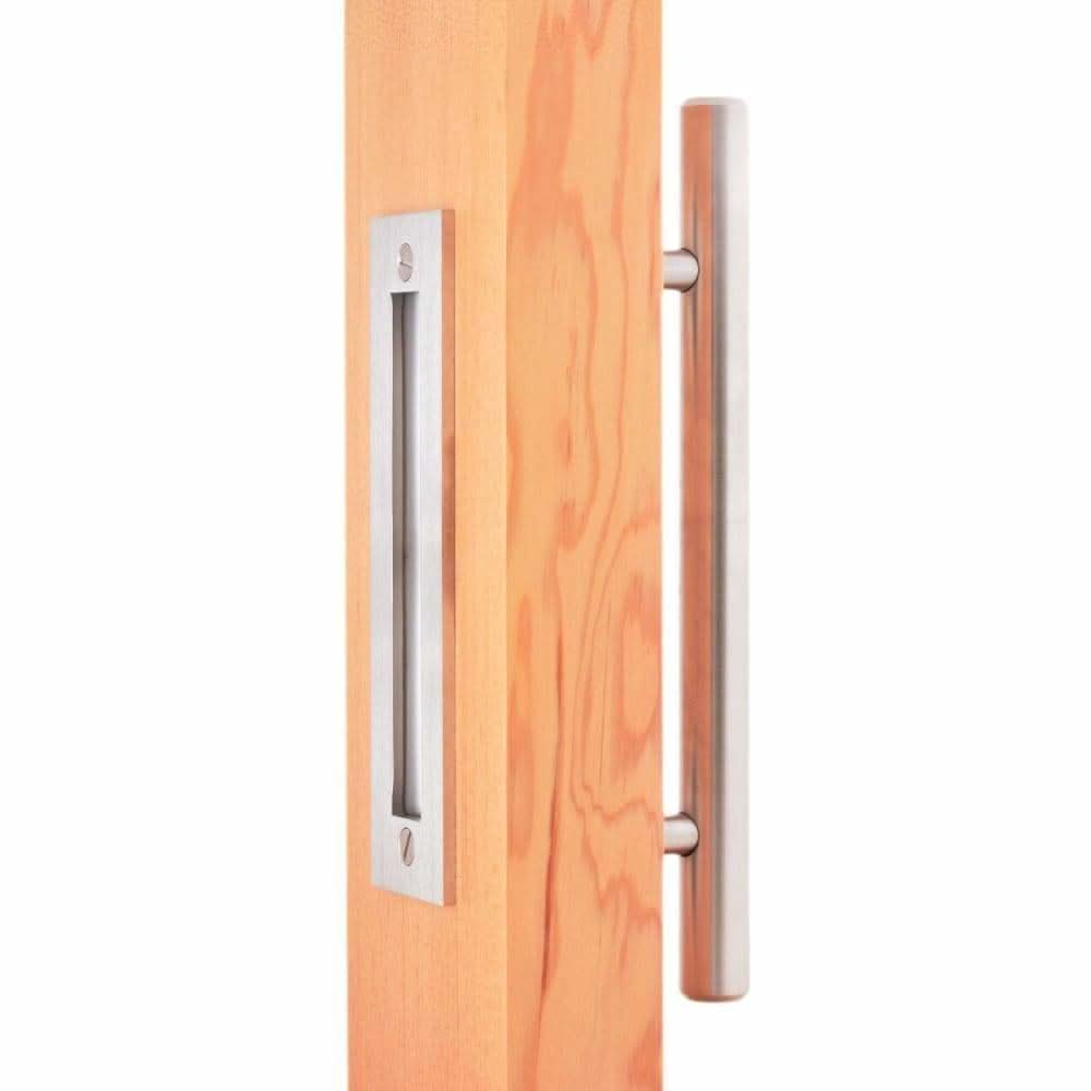 Stainless Swiss Rod Sliding Door Handle & Barn Door Pull Set