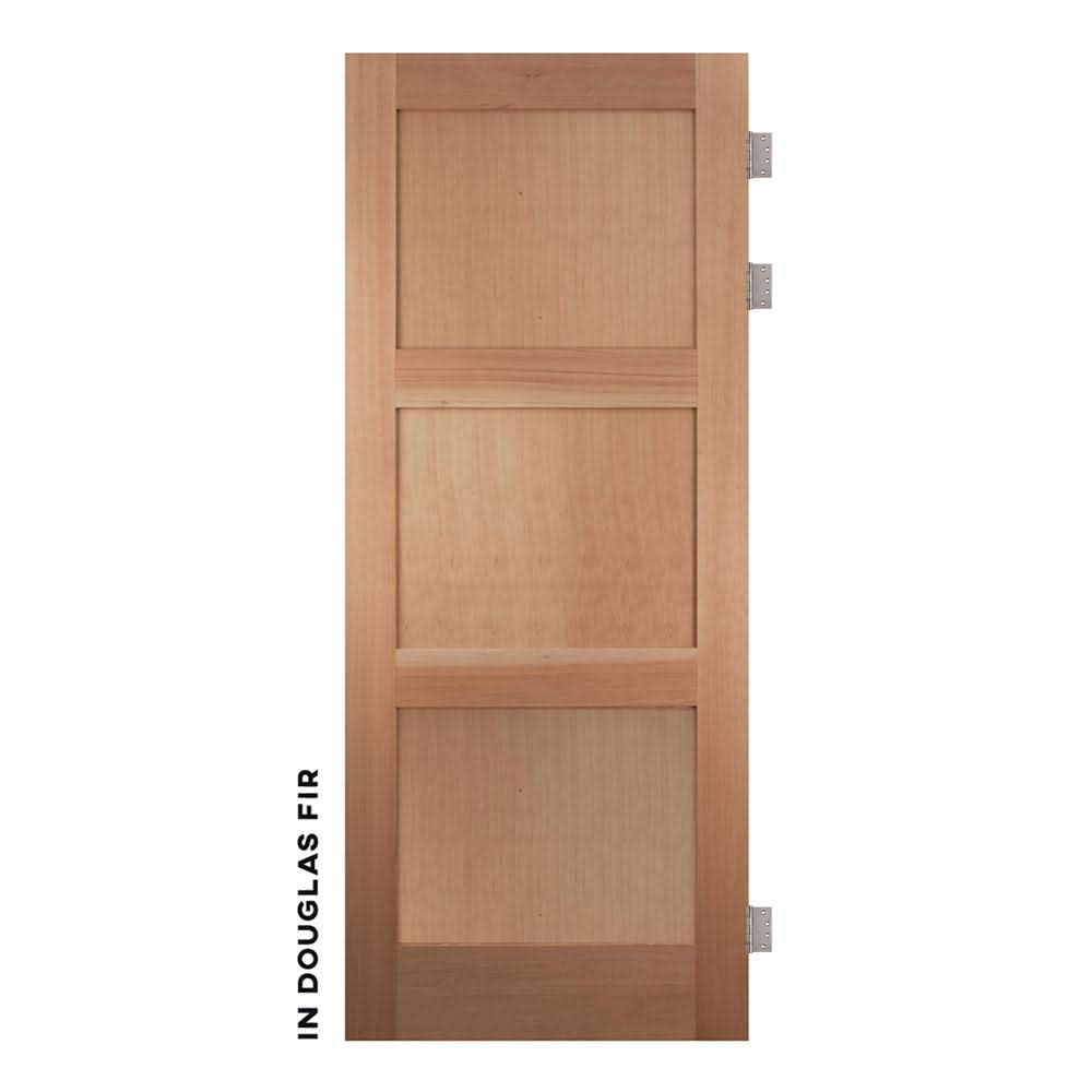 Shaker Three Panel Interior Swinging Door
