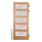 Five Panel Horizontal Swinging Glass Barn Door - Sliding Barn Door Hardware by RealCraft