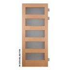 Five Panel Horizontal Swinging Glass Barn Door - Sliding Barn Door Hardware by RealCraft