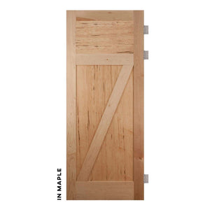 Shaker Style Low Z Panel Swinging Door - Sliding Barn Door Hardware by RealCraft