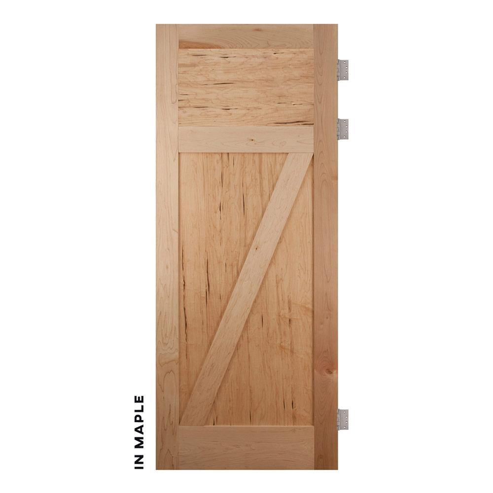 Shaker Style Low Z Panel Swinging Door - Sliding Barn Door Hardware by RealCraft