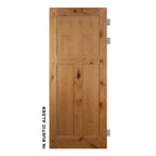 Shaker Style Low T Panel Swinging Door in alder - Sliding Barn Door Hardware by RealCraft