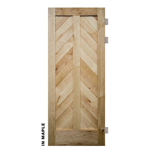 Mountain Chevron Swinging Barn Door - Sliding Barn Door Hardware by RealCraft