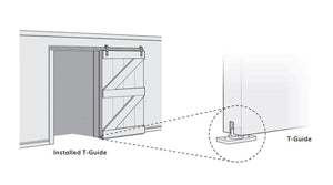 T-Guide Sliding Barn Door Floor Guide - Sliding Barn Door Hardware by RealCraft