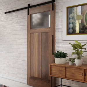 Craftsman T Window Sliding Barn Door design by RealCraft