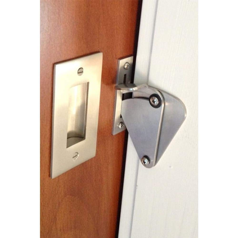 Key lock for sliding glass closet doors 