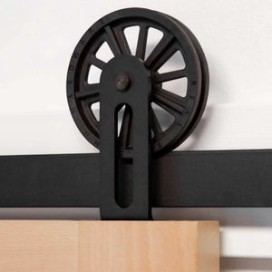 Top-Mounted Spoke Wheel Barn Door Hardware