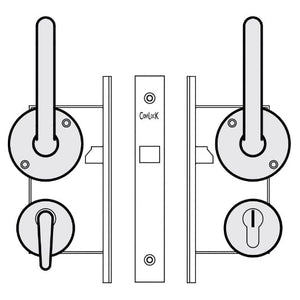 CL100 ADA Lever Sliding Door Handle With Lock